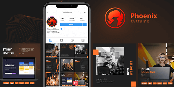 Дизайн профиля в Instagram для IT компании