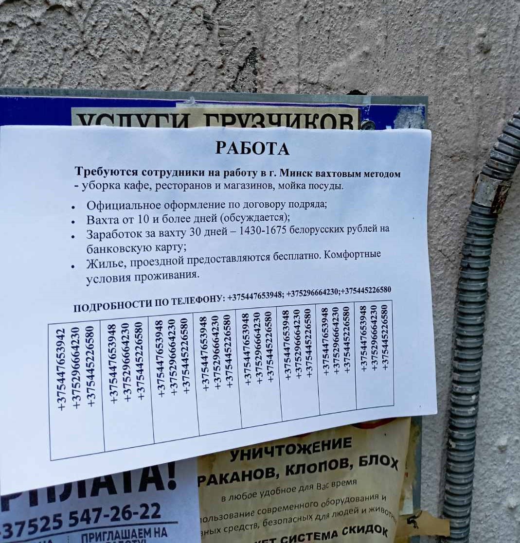 Расклейка листовок для ВАБРА